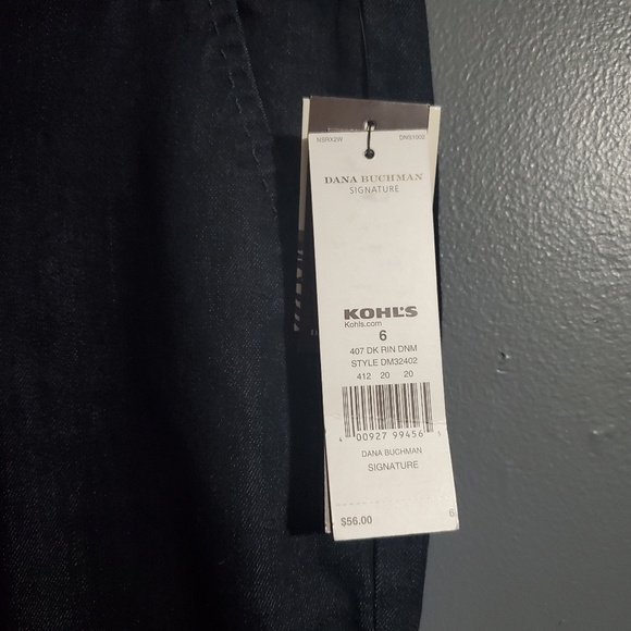 NWT Dana Buchman Signature Womens Trouser Jeans Super Dark Wash Size 6 - Picture 4 of 9